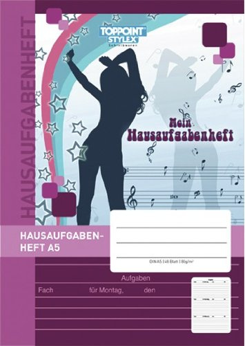 Stylex Hausaufgabenheft DIN A5, 48 Blatt