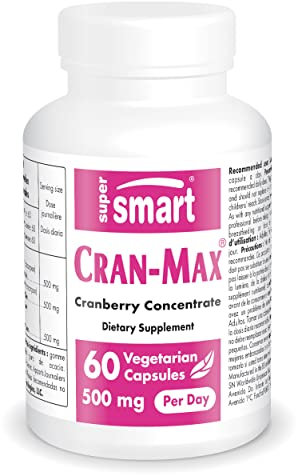 Cran-Max - Eine Lösung mit Fokus auf Harnwegsinfektionen - Enthält konzentriertes Cranberry-Extrakt, standardisiert auf 7,2% Typ A Proanthocyanidine (kondensierte Tannine) - Supersmart