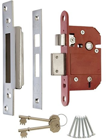 ERA Fortress 5 Lever Mortice Sashlock - (British Standard) - 2.5 Satin Chrome Sashlock