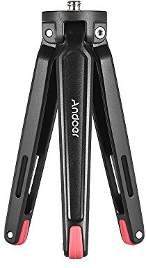 Andoer Mini portátil Trípode de viaje soporte para cámara aleación de aluminio 11lbs Capacidad de carga para Canon Nikon Sony DSLR para iPhone Smartphone para GoPro Action Sport Camera