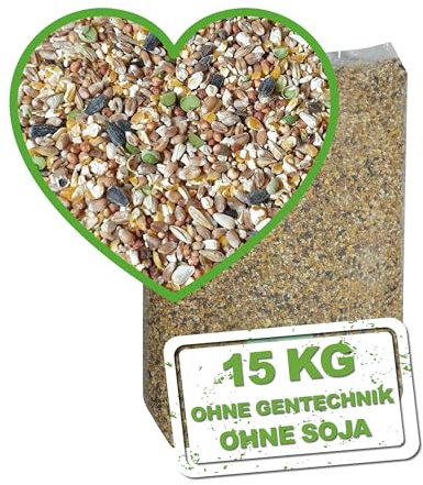 MeineHennen KÖRNER-VITAL EXZELLENT 15 kg - Premium Hühnerfutter, naturbelassene Körnermischung mit Hirse, Buchweizen & Sonnenblumenkernen für Rasse- & Zwerghühner