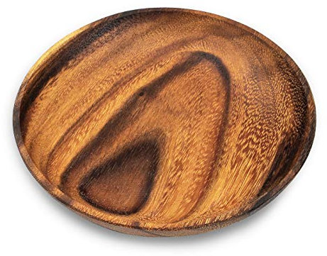 Assiette ronde en bois d'acacia 15cm - bol en bois - assiette à salade - décoration de table