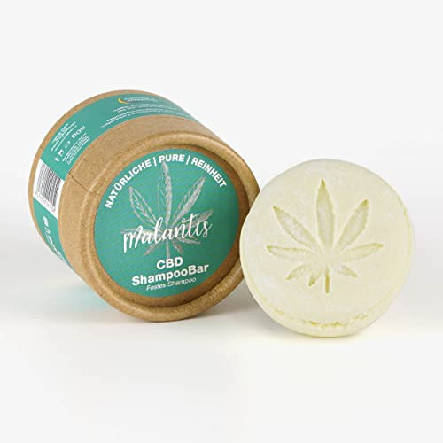 Malantis ShampooBar | 50g | festes Shampoo für empfindliche Kopfhaut | Haarseife mit Rosmarin, Brokkolisamenöl und Keratin | Naturkosmetik Handmade