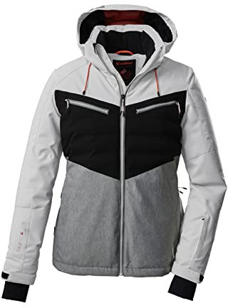 killtec (KILAH Damen Skijacke/Funktionsjacke mit abzippbarer Kapuze und Schneefang, Weiß, 38