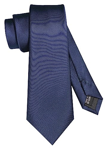 JEMYGINS Schmale Einfarbige Herren krawatte mit einer Vielfalt an Farben - 7cm Dunkelblau
