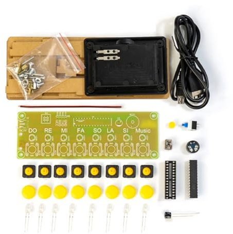 Joselin DIY 8 knappar elektronisk pianosats musiknot bräda lödning övningssats gör-det-själv elektronikkit