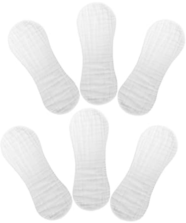 Yardwe 6pcs Muslin Burp Cloths Cotton Reusable and Washable Breathable Diapers for Newborns for Showers and Daily Use for Boys and Girls