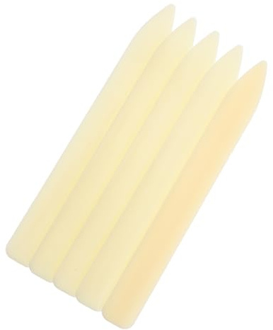 Genérico Juego de 5 Plegadoras de Hueso de Plástico Resistentes para Manualidades Papel Encuadernación y Scrapbooking Herramientas Precisas para Abrir Sobres y Trabajar Cuero