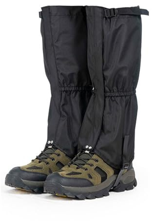 Qsvbeeqj justerbar snöstövel damasker benvärmare skor skydd rivbeständig vandring damask utomhus resesko för män leggings damask vattentät vandring ben