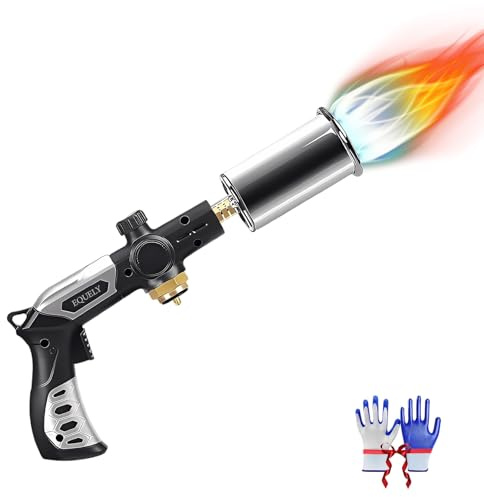 Kraftfull propan ficklampa, 2026 ny värmeflamkastare för matlagning och jakt, justerbart blåslampshuvud, grill brandstartständning, kök BBQ gasblå, VVS svetsverktyg (1 st)