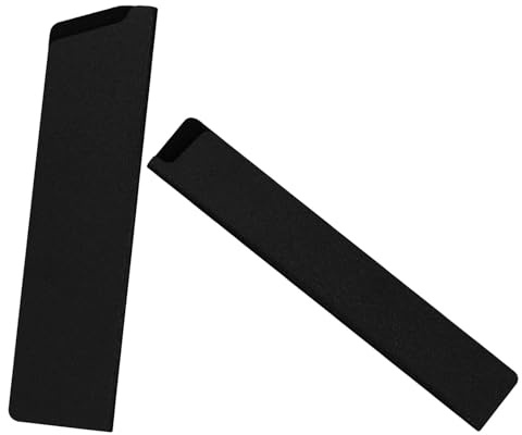 CIYODO Fundas Protectoras para Cuchillos de 8 Pulgadas, Estuche de Plástico Negro Forro de Vellón, Protector de Cuchillas para Cocina y Almacenamiento Seguro, 2 Piezas (cuchillo de Carne