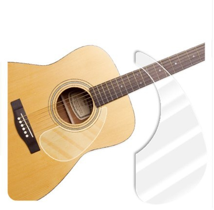Healing shield Premium Acoustic Guitar Pickguard Pick Guard, Transparent Self-Adhesive, Scratch Resistant Protection Coating, Anti-Dust, Anti-Fingerprint, Made in South Korea, Clear Glossy, Basic Type