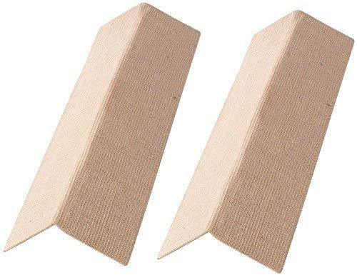 Europet 433-199077 Faltbares Sisal Eck-Kratzbrett für Katzen, 75 x 28 cm, mit Vlies-Wandschutz, Beige (2)