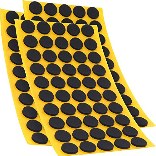 Adsamm® / 150 x Selbstklebende Antirutsch Pads aus EPDM Zellkautschuk/ø 16 mm/Schwarz/Rund / 2.5 mm Starke Anti-Rutsch-Gleiter