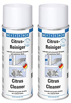 Citrus-rengörare set med 2 | 400 ml spray | universalrengöringsmedel | Avlägsnar fett, olja, smörjmedel, självhäftande rester med mera. av metall, glas, fönster, keramik, plast etc.
