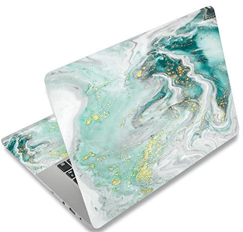 AORTDES Laptop Skin Sticker Decal 15-15.6 Inches, Universal Reusable Vinyl Sticker for 12.1 13 13.3 14 15.4 Inches Netbook/Notebook PC, Waterproof & Scratch-Resistant (Wave Marble)