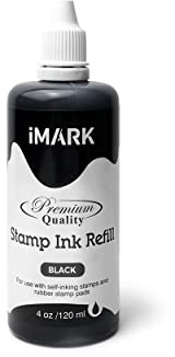 iMARK Premium Refill Ink for Self-Inking Stamps, Daters and Stamp Pads (4 oz, Black)
