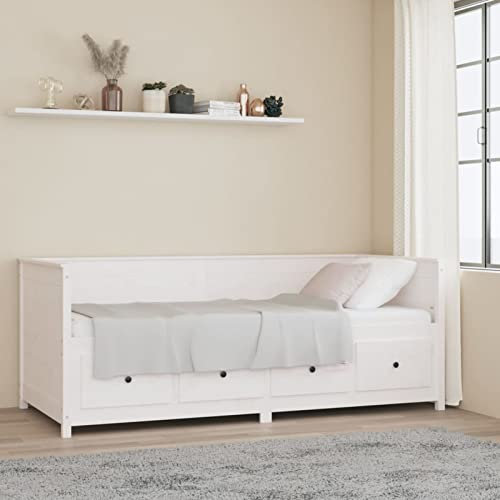 ShGaxin Bäddsoffa i massivt trä, furuvit, 80 x 200 cm, sängstruktur, vardagsrumssoffor, relaxsoffa, bäddsoffa, sängbas, sängram, sängram 820907