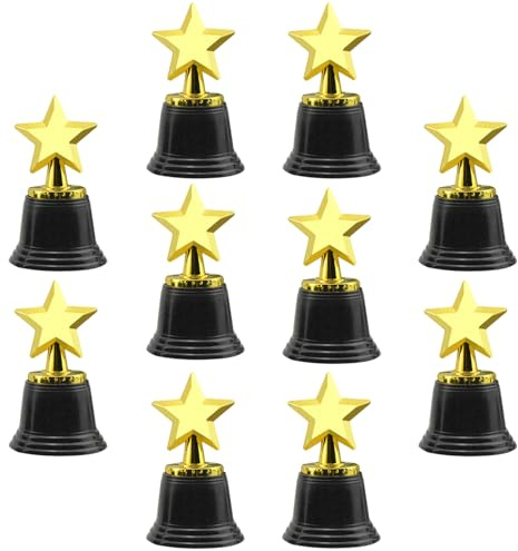 EHDWXVZM 10 Piezas De Trofeos De Estrellas, Obsequios De Premios, Trofeos para Niños, Trofeos De Ganadores, Adecuados para Diversas Actividades Competitivas En Escuelas Y Comunidades