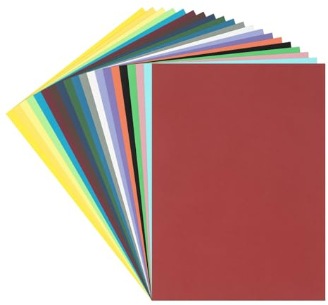 QUARKZMAN 20 ark färgad kartong, 20 tum x 11 tum kartong A4 blandat färgat papper, 230 gsm/85 lb gör-det-själv konstpapper, klippbokning, korttillverkning
