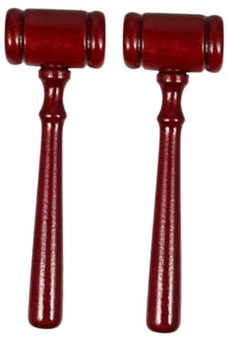 ibasenice 2St Richterhammer aus Mahagoni Richter Auktion Gericht Hammer Richter Perücke Streamer Party geburtstagsgeschenk holzwerkzeug Hammer-Zubehör Richterhammer Parteibevorzugung hölzern