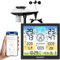 Raddy WF-120C WLAN Wetterstation mit 7-in-1 Außensensor, 10 Farbdisplay, Regenmesser, Windmesser, UV- & Lichtindex, Innen- und Außenthermometer, Wettervorhersage, Luftfeuchtigkeit & Luftdruck