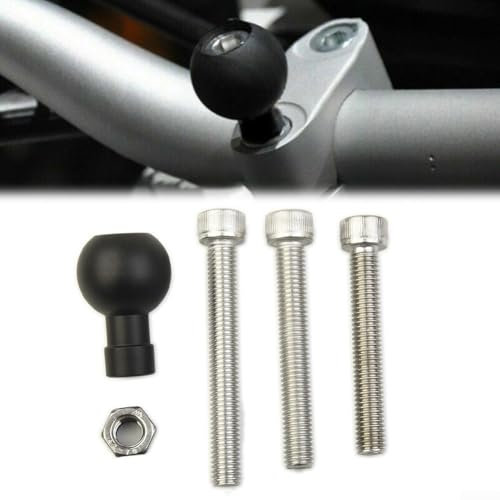 Base de serrage de guidon de moto avec 1 boule et vis M8 pour supports RAM 6061 en alliage d'aluminium
