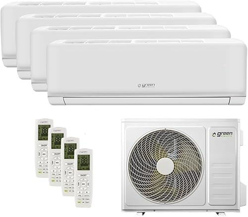 Green Electric Plus Climatizzatore Quadri-Split, Condizionatore con Pompa di Calore, 4 Unità Interne da 12000 Btu l'Una e 1 Unità Esterna, WiFi, Efficienza Energetica A++/A+, Bassi Consumi