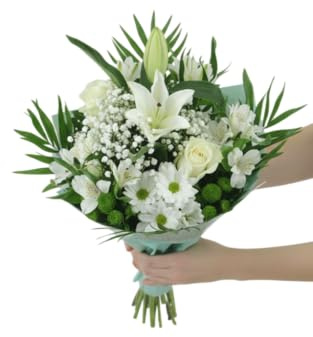 Ramo Super Floral Blanco | DECOALIVE | Flores Blancas Naturales Vivas