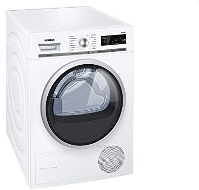 Siemens WT47W565 Sèche-linge à pompe à chaleur/A++ / 8 kg/blanc/grand écran avec présélection du temps de fin
