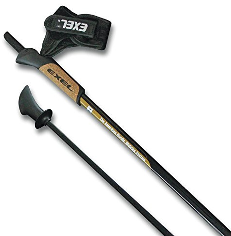EXEL Carbon Nordic Walking Poles with Cork Grips. Life Time Warranty. Durable + User Friendly 1-Piece Poles. Don't Get Scammed by Cheap Twist-Locking Adjustable Poles That Collapse Unexpectedly!