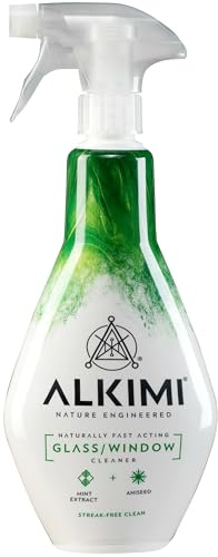 ALKIMI Glass & Window Cleaning Spray – Powerful Cleaning, No Harsh Chemicals, with Natural Mint Extract & Aniseed