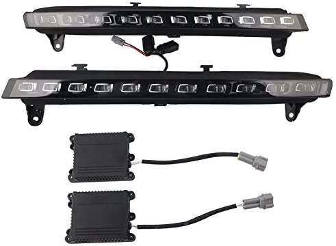 Luz Diurna Q7, Qiilu 1 par de luces diurnas de luz diurna LED de 2 luces DRL para automóvil, Q7 06-09