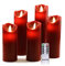OSHINE LED Candles Flameless Candles red H(5.5 6 6.5 7 8) D:2.2 Remote Control with 24 Hour Timer Function Flickering Gift Decoration Party red