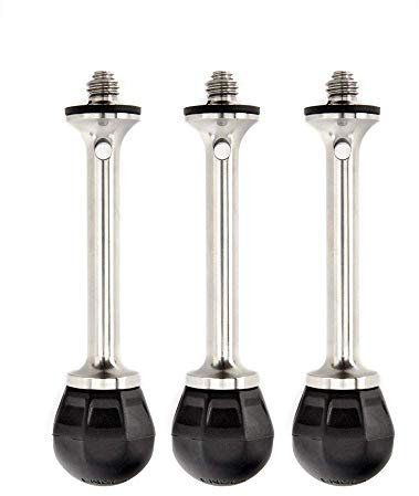 3 Legged Thing Vanz Dual Ball and Spike Footwear for Camera Tripods - Set of 3 Stainless Steel Tripod Feet for Conversion to Table-Top Tripod (PROVANZ)
