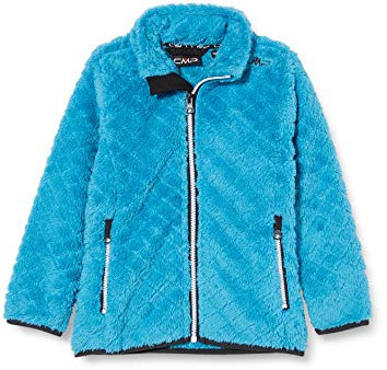CMP Giacca in Pile Teddy High Loft, Bambina, Danubio, 110, Danubio