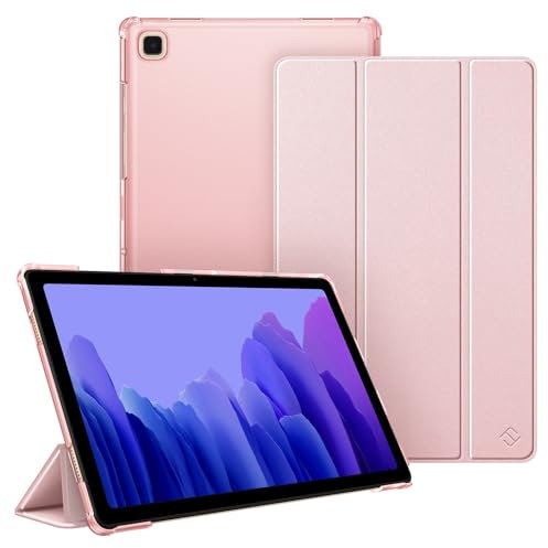 FINTIE Custodia per Samsung Galaxy Tab A7 10.4'' 2022/2020, Sottile Leggero Semi-Trasparente Back Cover Protettiva Case, Oro Rosa