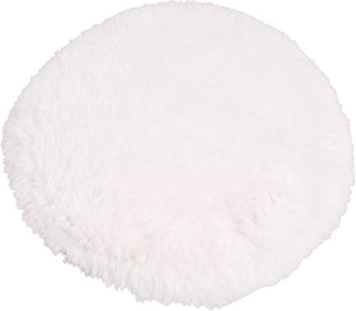 CB Home & Style Kunstfell Dekofell Teppich rosa grau Taupe Creme Sitzkissen Lammfellimitat Felloptik Verschiedene Größen (Creme, 38 cm rund)
