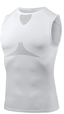 AMZSPORT Herren Kompressionsshirt Sports Tank Top Ärmelloses Funktionsshirt Laufshirt