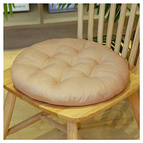 SHTGOI Sitzkissen Stuhl 40 * 40 cm stuhlkissen mit bändern sitzauflage Stuhl Baumwolle Dicke Polsterung Steppkissen Bodenkissen für Indoor und Outdoor Stuhlauflage als Stuhl Kissen Rund Helleskamel