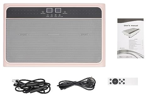 Piastra vibrante in elegante design curvo sottile, motore per bruciare i grassi, con Bluetooth, utilizzata per soggiorno, camera da letto, ufficio, ecc. (rosa)