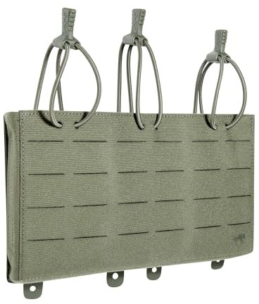 Tasmanian Tiger TT 3 SGL Mag Pouch Bel M4 MKIII formstabile Magazin-Tasche zur Aufnahme von DREI M4-Magazinen mit elastischem Kordel-Verschluss und Molle-System, Oliv