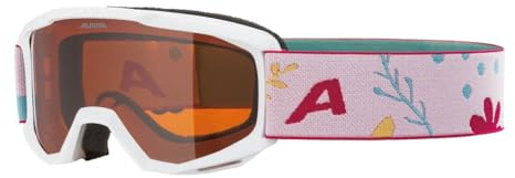 ALPINA PINEY – Occhiali da sci antiappannamento, estremamente robusti e infrangibili, con protezione UV al 100% per bambini, colore bianco opaco, taglia unica