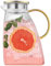 Carafe à eau, carafe en verre, carafe en verre avec couvercle en acier inoxydable, anti-fuite, porte de réfrigérateur, carafes transparentes pour boissons chaudes ou froides (1,8 l)
