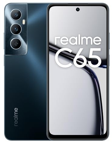 realme C65 Smartphone 8+256 GB, Cámara de 50 MP con IA, Pantalla de 6,67 in con Modo de Comodidad Ocular, Carga rápida de 45 W, Gran batería de 5000 mAh, Compatible con NFC, Starlight Black