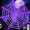 ZQEJEFD Ragnatele Halloween Decorazioni, 3.6M Decorazioni di Halloween di Ragnatele, Impermeabili 120 LED Luci Ragnatela con 8 Modalità, Ragnatela per Decorazioni spaventose per Feste di Halloween