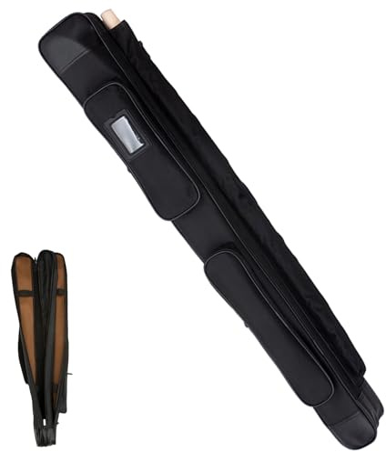 HJHUUA 3-i-1 multifunktionell svärdväska, 110 cm svart dubbelt lager svärdväskor med stångväska, kan rymma 2 svärd, vattentät Oxford-tyg ryggsäck för Katana, bokken, cosplay-svärd, tai Chi svärd