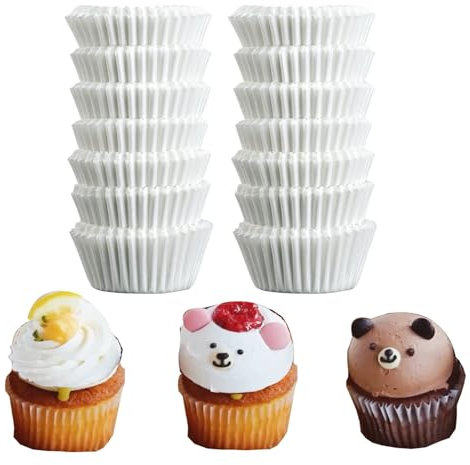 Caissette Muffins Papier Lot de 300 Moule Muffin Caissettes Cupcake en Papier Moule Cupcake Moule a Muffin Caissettes de Pâtisserie Moules Muffins Moule à Gâteau Blanc