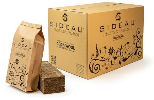 Stickmassa tegel 23 x 10 x 7,5 cm naturprodukt 16 stycken – komposterbar och biologiskt nedbrytbar – för torr och våt användning – blommor sticksvamp för färska blommor, torkade blommor, sidenblommor