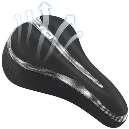 Cojín para Ciclismo - Cubierta de asiento de sillín de bicicleta, cómoda almohadilla de silicona | Reemplazo suave impermeable para bicicletas fijas y exteriores, sillín para ejercicio acolchado pe